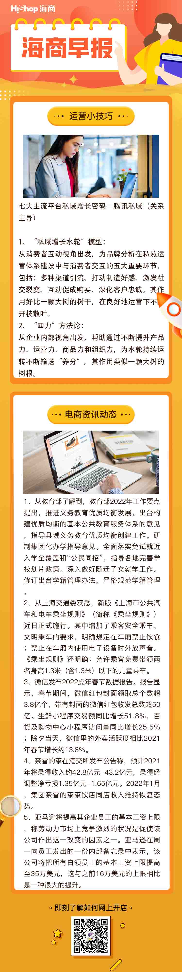 HiShop电商早报——2022年2月9日
